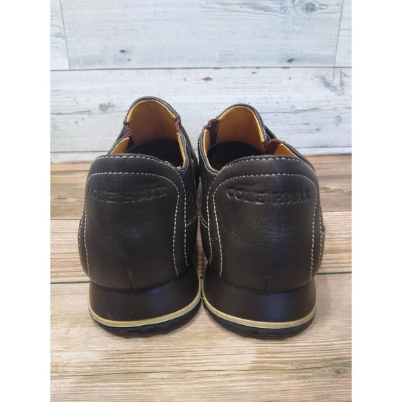COLE HAAN MENS BROWN LEATHER NIKEAIR SOLE SLIPON LOAFERS SIZE 10.5 main image 6